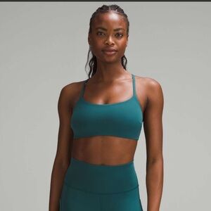 Lululemon Wunder Train Strappy Racer Bra C/D Cup Storm Teal 8